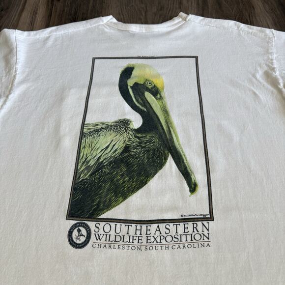 Vintage 1990s Bird Animal Nature Photography Graphic T Shirt Men's Size XL / XXL - Picture 3 of 7
